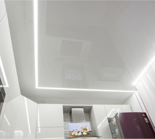 Глянцевые натяжные потолки